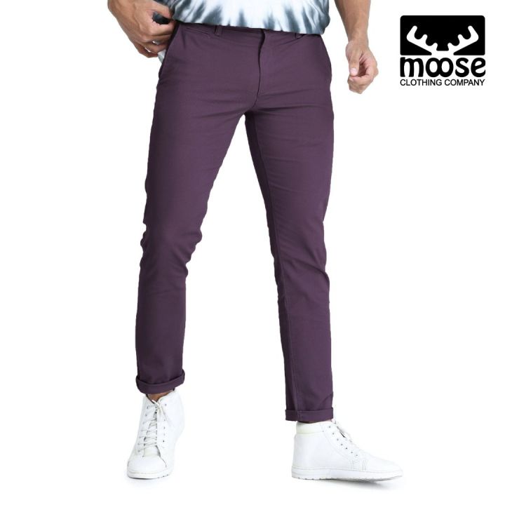 Moose Men’s Slim Fit Chino Pant - Blue Berry