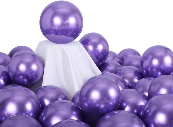 GLORIOUS%20Party%20Balloons%20Pack%20of%2010-%20Metallic%20Chrome%20Purple%20Balloons%20and%20Purple%20Confetti%20Latex%20Helium%20Balloons%20With%20Ribbon%20-%2012%20Inch%20Balloon%20Decoration%20Pack%20-%20Image%205