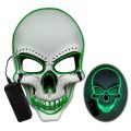 ghost mask Masquerade Party Masks Halloween luminous mask LED party horror mask Halloween nightclub ghost face luminous maskParty Games Crafts. 