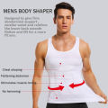 Compression Undershirt Men Body Shaper Adbomen Control Tank Top Black Workout Gym Shirts Slimming Shapewear Ab Weight Vest XXXL. 
