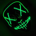 LED Glow Mask EL Wire Light Up The Purge Movie Costume Light  Party. 