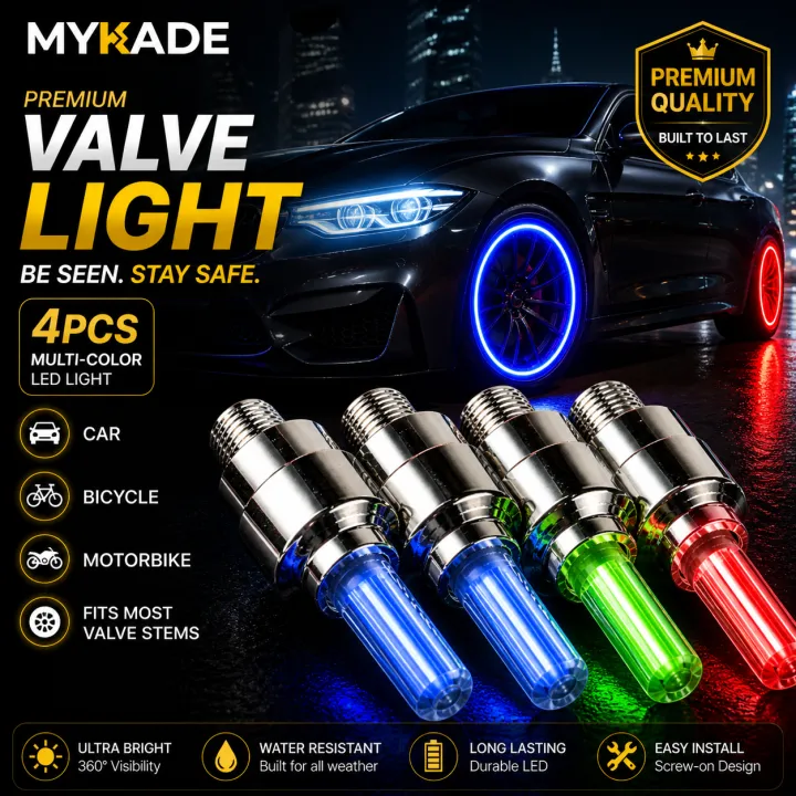 4PCS%20Bicycle%20Car%20Tire%20Valve%20LED%20Light%20Waterproof%20Multi%20Color%20Wheel%20Light%20-%20Image%202