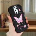 Hontinga for OPPO A5 2020 A9 2020 Back Cover Pink Butterfly Pattern Luxury Phone Cover Soft Silicone Macaron Wave Mobile Case. 