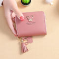 Coin Purse New Cartoon Bear Cute Tassel Pendant Small Card Bag For Women Student Girl Zipper Coin Bag. 