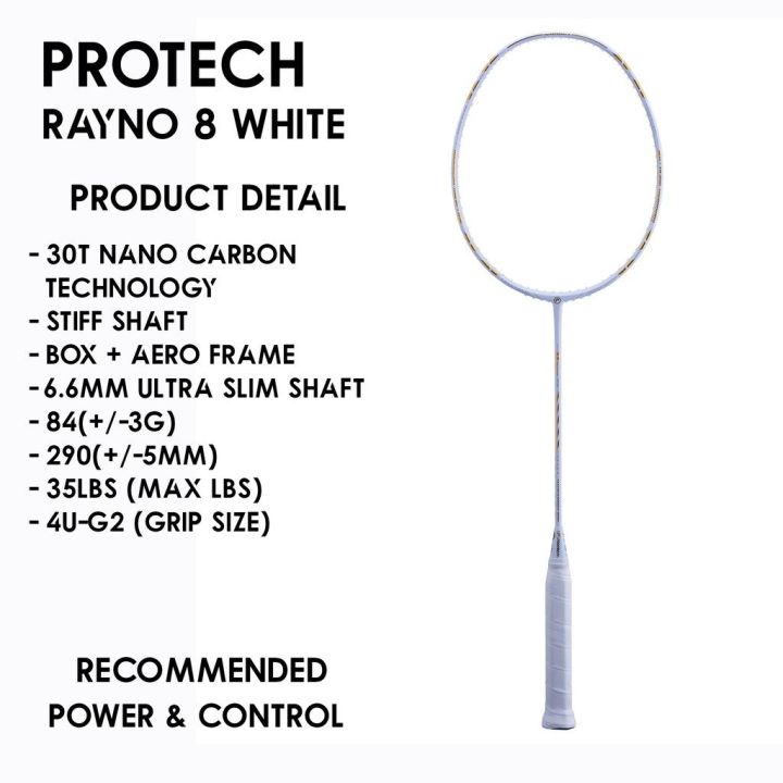 Protech%20RAYNO%208%20(4U)(MAX%2035LBS)(FREE%20STRING+GRIP)(ORIGINAL)%20Badminton%20Racket%20-%20Image%204