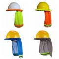 Protective cover, reflective mask, reflector, sun hat, helmet, mesh cloth, sun shield, safety helmet, UV protection helmet strip neck. 