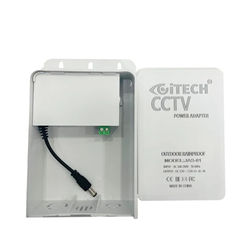 12V DC 1A Flush Mount Power Supply – Waterproof IP67, Ideal For IP Cameras And Low-Voltage Devices
