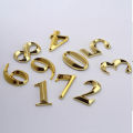 【Miga Plaza】dongxing 1pc Height 5cm Golden Home Sticker Address Door Label Gold Modern House Number. 