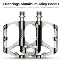 WEST BIKING Electroplated Aluminum Alloy Pedals MTB Road Bicycle Pedals Multi-Color Anti Slip Waterproof Three Bearing Pedals. 
