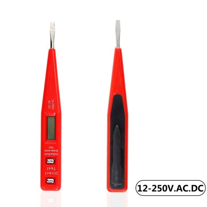 AC/DC 12-250V Digital Induced Electric Tester Screwdriver Probe With Indicator Light Voltage Tester Detector Electrician Tools