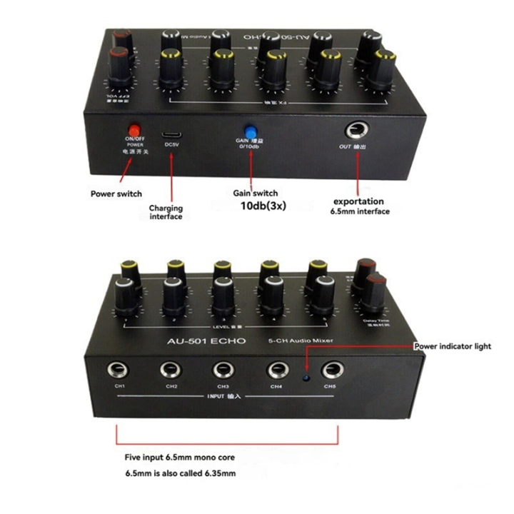 5-Channel%20Audio%20Mixer%20Portable%20Mini%20Microphone%20Extender%20Mixing%20Console%20with%20Reverb%20Type-C%20Rechargeable%20B%20-%20Image%206