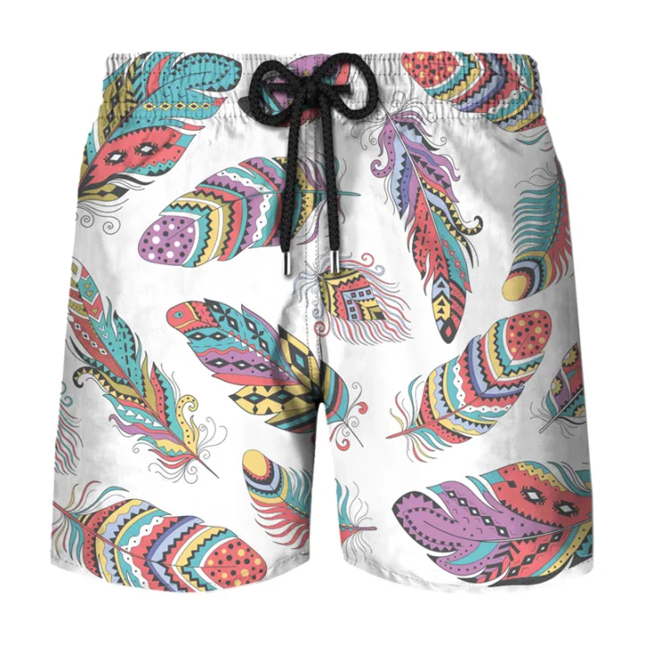 Colorful%20Feathers%203D%20Printing%20Graphic%20Board%20Shorts%20Pants%20Men%20Casual%20Hawaii%20Beach%20Shorts%20Quick%20Dry%20Swimsuit%20Cool%20Surf%20Swim%20Trunks%20-%20Image%204