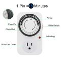 Mechanical Plug Timer Switch 48 ON/OFF Min15 Outlet Timer Grounded for Aquarium Grow Light Hydroponics Lighting Home Appliance. 