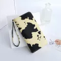 【ZIME】Women Wallet Bag Cow Pattern Long Wallet Zipper Large Capacity Handbag Women Card Holder Multifunctional Wrist Bag. 