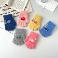 Cartoon Car Baby Gloves Winter Thick Knit Warm Boy Girl Full Finger Mittens Outdoor Windproof Toddler Kids Five Finger Gloves. 