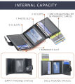 2026 RFID Blocking Protection Men Card Wallets Hasp Small Card Wallets PU Leather Slim Mini Wallet Qaulity Male Purses. 