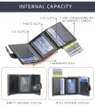 Baellerry RFID Blocking Wallet Men | PU Leather Slim Card Holder | Hasp Closure | 5 Variants (Wallet & Card Holder). 