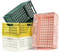 Plastic Folding Storage Container Basket Crate Box Stack Large Foldable Organizer Box Sundries Storage. 