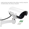 Fake Security Camera Dummy Camera Simulated Surveillance Camera with Flashing Light Indoor Outdoor Use for Home Business Warning Security. 