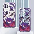 Cellphone Case For iPhone 15 Plus 11 Pro Max 6 6S 7 8 Plus X XS SE 2 3 Phone Casing Angel Eyes Pokemon Gengar Pikachu Popular Japan Anime Clear Soft Shockproof Anti-falling TPU Camera Protective Back Cover. 