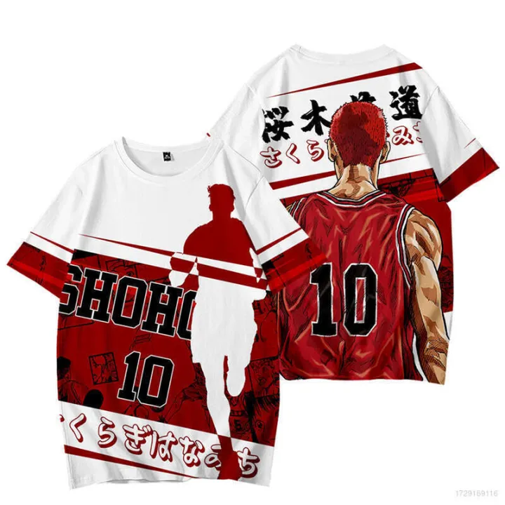 LZ59 SLAM Tshirt Anime Cosplay Short Sleeve Unisex Tops Casual Loose Fashion Tee Shirt Plus Size L59Z