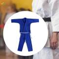 Judo Gi Men Women Clothes Breathable Costumes Dobok Arts Taekwondo Suit Karate Blue 175cm. 