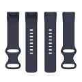 For Fitbit Charge 6 Solid Color Butterfly Buckle Silicone Watch Band L Size. 