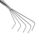 Gardening Hand Rake Grass Rake for Sweep Leaves Tilling Soil Loose Debris Handle length 28cm. 