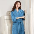 Japanese Style Kimono Pure Cotton Bathrobe Towel Material Loose Multi-Needle Double-Sided Terry Bathrobe Cotton Hotel Nightgown Absorbent. 