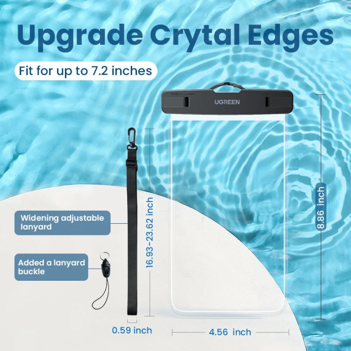 ZEBF--UGREEN%207.2%20inch%20IPX8%20Waterproof%20Phone%20Case%20Bag%20for%20iPhone%2015%2014%2013%20Pro%20Max%20Samsung%20Protective%20Case%20Universal%20Swimming%20Pouch%20Bag%20-%20Image%207