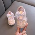 【VA VA VOOM】2023 Rhinestone Sequins Girls Princess Shoes Children Party Dance Shoes Student Spring Autumn New Flats Kids Performance sandals. 