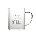 Transparent Glass Coffee Tea Beverage Dessert Breakfast Milk Cup Glass Mug Handle With Cup Lid Drinking Utensils Letter Printing. 
