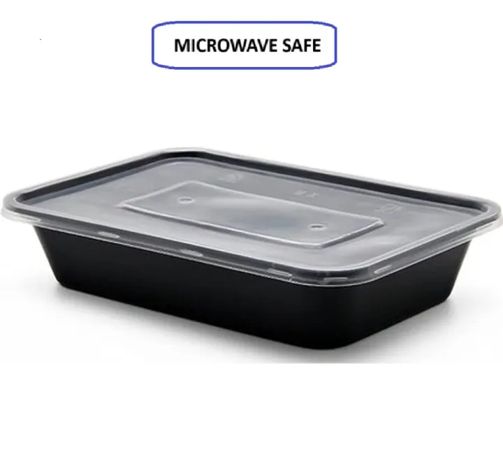 10%20Pcs%20Transparent%20/%20Black%20PP5%20Plastic%20Food%20Container%20%7C%20Disposable%20Microwave%20Safe%20750ML%20Lunch%20Box%20-%20Image%202
