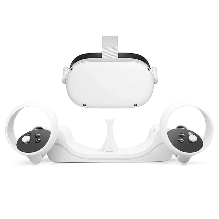 VR Stand for Oculus Quest 2 Charging Dock Wall Mount Stand Charger Dock Fast Charging Station with Breathing Lights