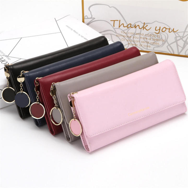 Pu%20Leather%20Wallet%20High-End%20Zipper%20Women%20Purse%20Long%20Tri-Fold%20Card%20Holder%20for%20Outdoor%20Sports%20Travel%20Casual%20Female%20-%20Image%206