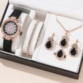 Fashionable Women's Wristwatch Bracelet - New 5pcs Set Rhinestone Watches Luxury Women Square Dial Simple Wrist Watches. 