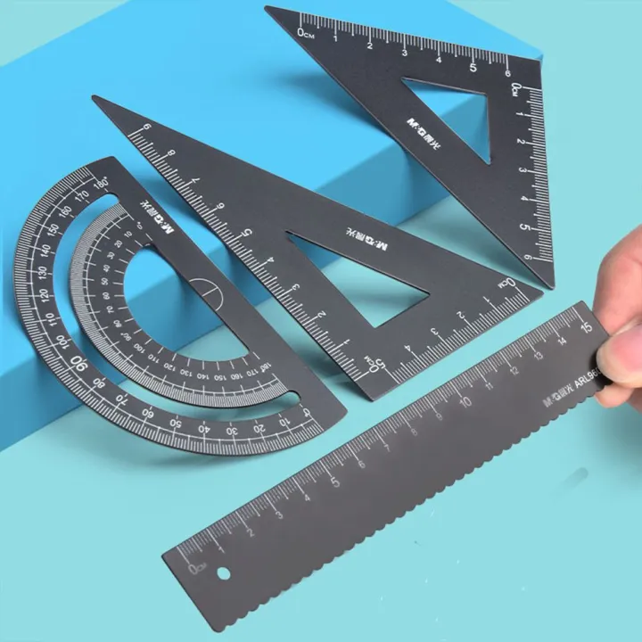 Multifunction Ruler Science Durable Multifunction Maths Measurement School Office Metal Rulers ...