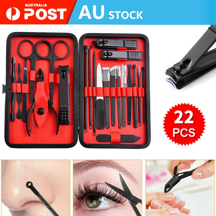 22 PCS Nail Tools Stainless Grooming Manicure Kit Set Pedicure