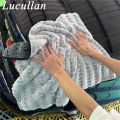 Lucullan 24x36 Premium Hybrid Twist Loop 70/30 Blend Microfiber Drying Towel Unique Pattern Max Drying. 