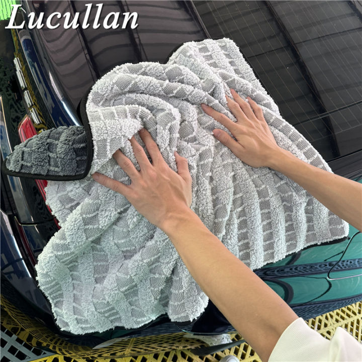 Lucullan%2024x36%20Premium%20Hybrid%20Twist%20Loop%2070/30%20Blend%20Microfiber%20Drying%20Towel%20Unique%20Pattern%20Max%20Drying%20-%20Image%202