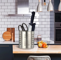 Spoon Holder Stainless Steel Utensil Holder for Countertop Utensil Crock for Kitchen Counter Kitchen Caddy Holder Organizer for Forks Spoons Knives Kitchenware. 
