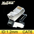 Xintylink Rj45 Connector Cat6 Cat 6 Plug 8p8c Stp Rg Rj 45 Lan Shielded Sftp Ftp Network Ethernet Cable Jack Modular 1.2mm Hole. 