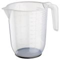 BEHÖVA Measuring jug, transparent/grey 1l. 