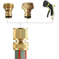20 Pieces Garden Hose Tap Connector 1/2 Inch and 3/4 Inch Size 2-In-1 and 1/2 Inch Hose Pipe Quick Connector. 
