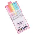 【Hot】 5Pcs Highlighter Marker Useful School Student Studying Marking 5-Color Highlighter Pen Plastic Shell Fluorescent Pen. 
