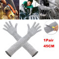45CM Cut-Resistant Working Safety Gloves and Arm Sleeves Anti-Cut Protective Stainless Steel Wire for Butcher Builder Gardener. 