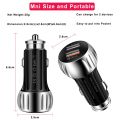 YSY-310QC18W QC3.0 Dual Port USB Car Charger for Apple / Huawei / Samsung / Xiaomi(Black). 