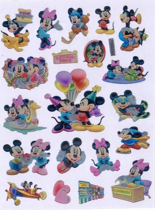 5 pcs Stickers Mickey Mouse cartoon  sticker book Laptop dress up stickers kids toys pegatinas for children