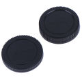 Body+Rear Lens Cap Cover Protective Case For Olympus M4/3 Camera Accessory Black GHAN. 