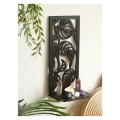 Wooden Wall Frame Gothic Rectangular Hollow Leaf Pattern Floating Shelf Show Shelf Home Furnishing. 